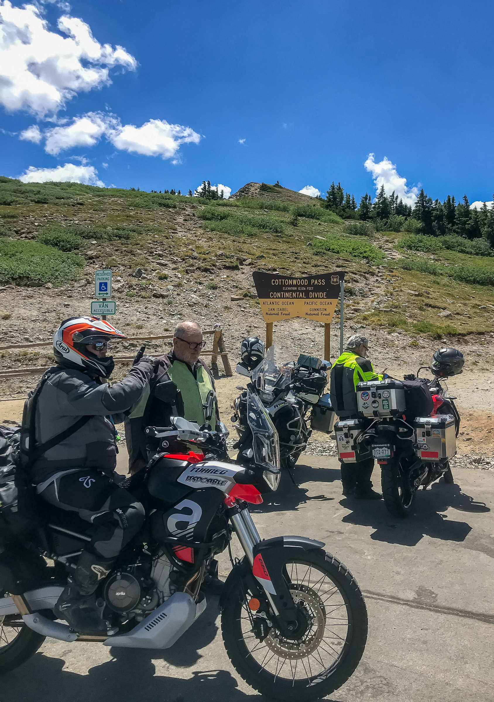 Joel and the crew left Buena Vista.. This is Cottonwood pass on the way to Taylor park to camp.